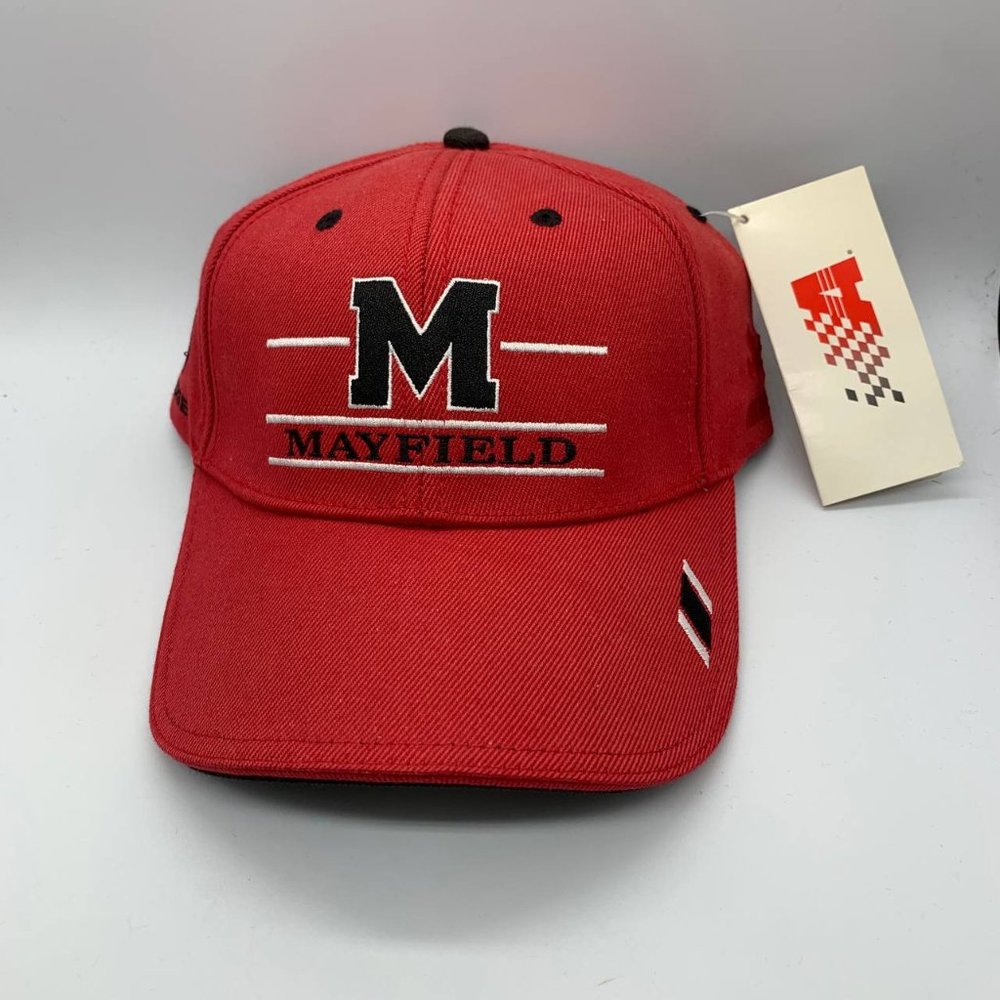 Jeremy Mayfield M/L Chase Authentics Hat Stretch Fitted Red Cap New Men
